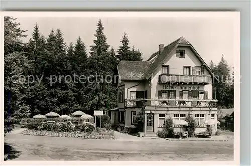 AK / Ansichtskarte Zwieselberg_Freudenstadt Schwarzwaldhotel Tannenhof Kurort Wintersportplatz im Schwarzwald Zwieselberg_Freudenstadt
