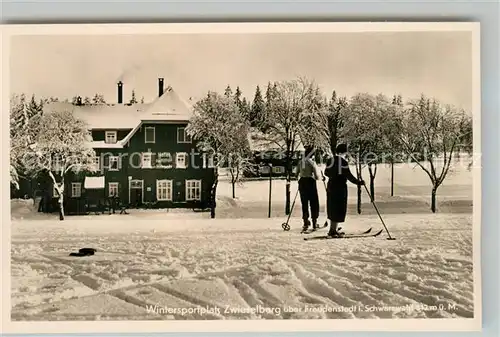 AK / Ansichtskarte Zwieselberg_Freudenstadt Hotel Pension Hirschen Post mit Haus Hermann Kurort Wintersportplatz Schwarzwald Zwieselberg_Freudenstadt