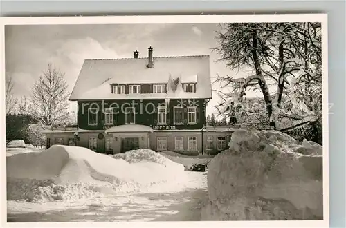 AK / Ansichtskarte Zwieselberg_Freudenstadt Gasthof zum Auerhahn Winter im Schwarzwald Zwieselberg_Freudenstadt