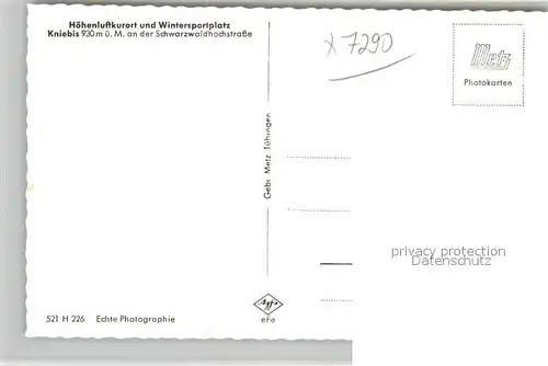 AK / Ansichtskarte Kniebis_Freudenstadt Teilansicht Kurort Wintersportplatz im Schwarzwald Kniebis_Freudenstadt