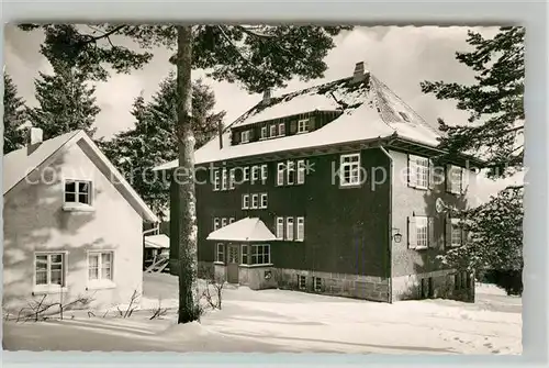 AK / Ansichtskarte Kniebis_Freudenstadt Naturfreundehaus Winter im Schwarzwald Kniebis_Freudenstadt