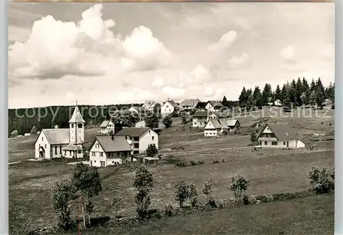 AK / Ansichtskarte Kniebis_Freudenstadt Teilansicht mit Kirche Kurort im Schwarzwald Kniebis_Freudenstadt