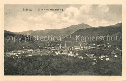 AK / Ansichtskarte Muenster_Elsass Blick vom Moenchsberg Muenster_Elsass