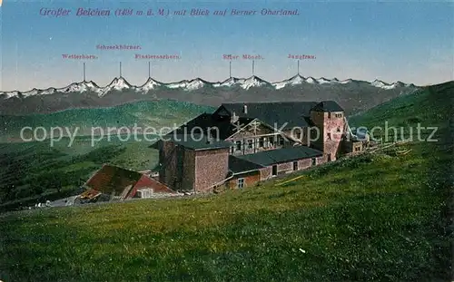 AK / Ansichtskarte Grosser_Belchen Belchenhaus mit Schweizer Alpenblick Grosser Belchen