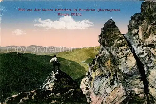 AK / Ansichtskarte Vogesen_Vosges_Region Blick vom Kleinen Matterhorn ins Muenstertal Vogesen_Vosges_Region