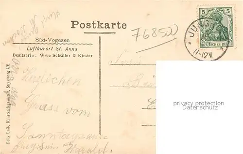 AK / Ansichtskarte Jungholtz St Anna Jungholtz