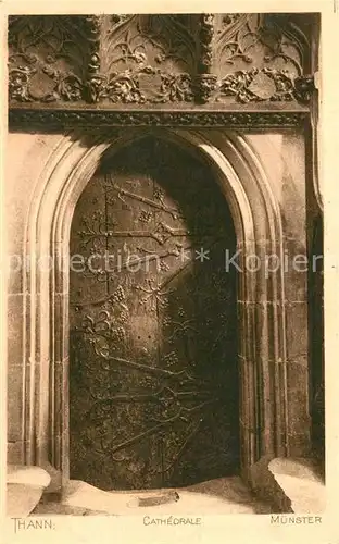 AK / Ansichtskarte Thann_Haut_Rhin_Elsass Cathedrale Portal Thann_Haut_Rhin_Elsass