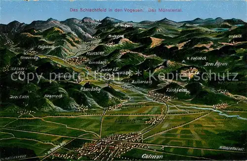 AK / Ansichtskarte Colmar_Haut_Rhin_Elsass Panoramakarte Muenstertal Colmar_Haut_Rhin_Elsass