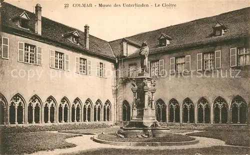 AK / Ansichtskarte Colmar_Haut_Rhin_Elsass Musee des Unterlinden Le Cloitre Colmar_Haut_Rhin_Elsass