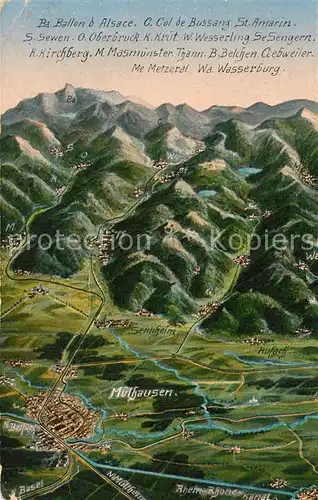 AK / Ansichtskarte Muelhausen_Elsass Panoramakarte Muelhausen Elsass