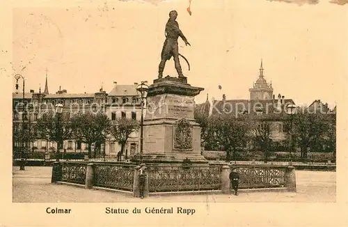 AK / Ansichtskarte Colmar_Haut_Rhin_Elsass Statue du Genera Rapp Colmar_Haut_Rhin_Elsass