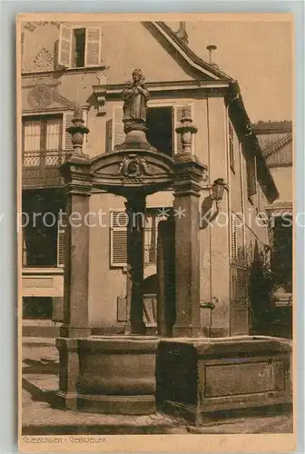 AK / Ansichtskarte Gebweiler_Elsass Brunnen Gebweiler_Elsass