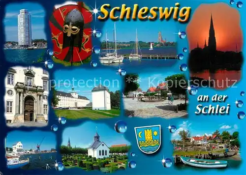 AK / Ansichtskarte Schleswig_Schlei Hafen Kirche  Schleswig_Schlei