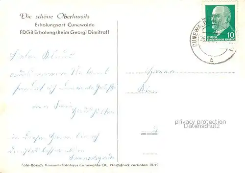 AK / Ansichtskarte Cunewalde Erholungsheim Geogi Dimitroff Cunewalde
