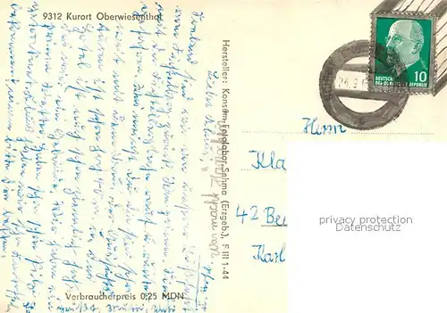 AK / Ansichtskarte Oberwiesenthal_Erzgebirge Seilbahn Oberwiesenthal Erzgebirge