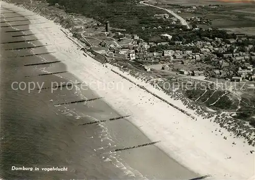 AK / Ansichtskarte Domburg Fliegeraufnahme mit Strand Domburg