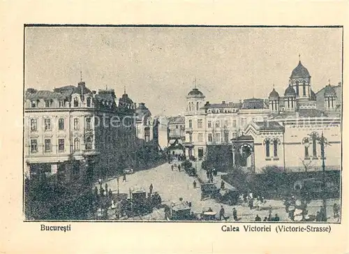 AK / Ansichtskarte Bukarest Victorie Strasse Bukarest