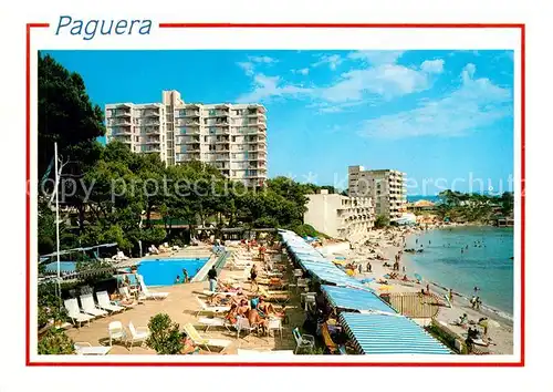 AK / Ansichtskarte Paguera_Mallorca_Islas_Baleares Strand Hotels Paguera_Mallorca