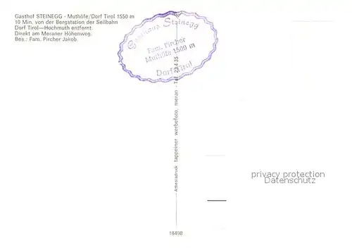 AK / Ansichtskarte Muthoefe_Dorf_Tirol Gasthaus Steinegg 