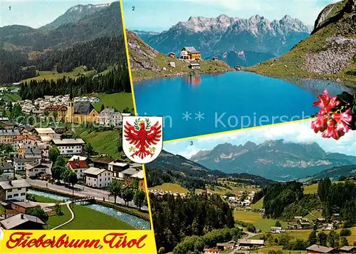 AK / Ansichtskarte Fieberbrunn_Tirol Wildseeloderhuette gegen Steinberge Wilder Kaiser Fieberbrunn Tirol
