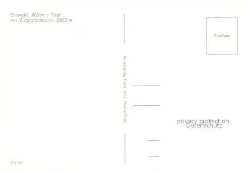 AK / Ansichtskarte Ehrwald_Tirol mit Zugspitzmassiv Ehrwald Tirol