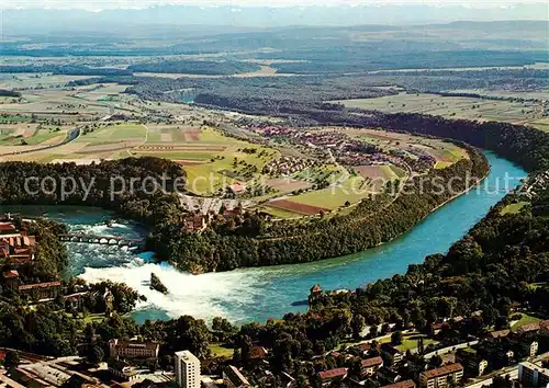 AK / Ansichtskarte Neuhausen_Rheinfall Fliegeraufnahme mit Rheinfall Neuhausen Rheinfall