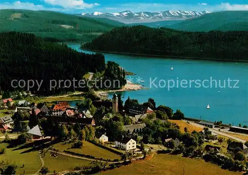 AK / Ansichtskarte Schluchsee Fliegeraufnahme mit Alpen Schluchsee