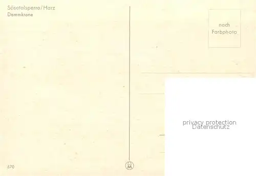 AK / Ansichtskarte Harz_Region Soesetalsperre Dammkrone Harz Region