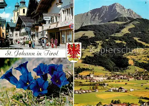 AK / Ansichtskarte St_Johann_Tirol Fliegeraufnahme Speckbacherstrasse Kitzbueheler Horn St_Johann_Tirol