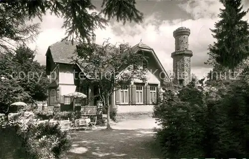 AK / Ansichtskarte Freudenstadt Cafe Restaurant Pension Friedrichshoehe Aussichtsturm Kurort Schwarzwald Freudenstadt