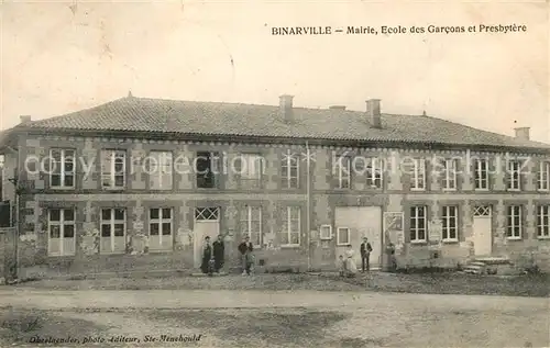 AK / Ansichtskarte Binarville Mairie Ecole des Garcons et Presbytere Binarville