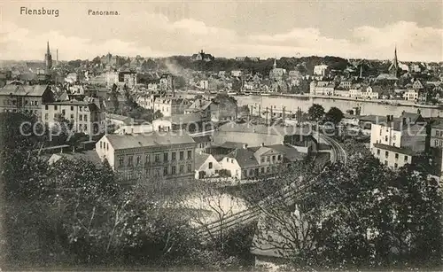 AK / Ansichtskarte Flensburg Stadtpanorama Flensburg