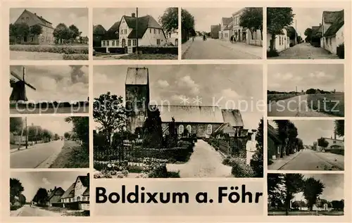 AK / Ansichtskarte Boldixum Ortsmotive Kirche Windmuehle Boldixum