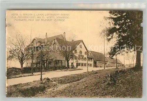 AK / Ansichtskarte Kniebis_Freudenstadt Hotel Pension zum Lamm Kurort im Schwarzwald Kniebis_Freudenstadt
