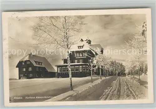 AK / Ansichtskarte Kniebis_Freudenstadt Kurhaus Alexanderschanze Winterlandschaft Schwarzwald Kniebis_Freudenstadt