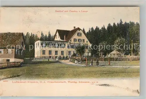 AK / Ansichtskarte Kniebis_Freudenstadt Gasthof Pension zum Lamm Kurort im Schwarzwald Kniebis_Freudenstadt