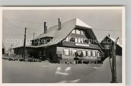 AK / Ansichtskarte Kniebis_Freudenstadt Gasthaus Fremdenheim Schwarzwald im Winter Kniebis_Freudenstadt