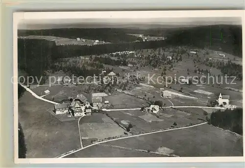 AK / Ansichtskarte Kniebis_Freudenstadt Gasthaus Pension zum Schwarzwald Fliegeraufnahme Kniebis_Freudenstadt