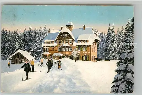 AK / Ansichtskarte Kniebis_Freudenstadt Kurhaus Alexanderschanze Wintersportplatz Schwarzwald Kniebis_Freudenstadt