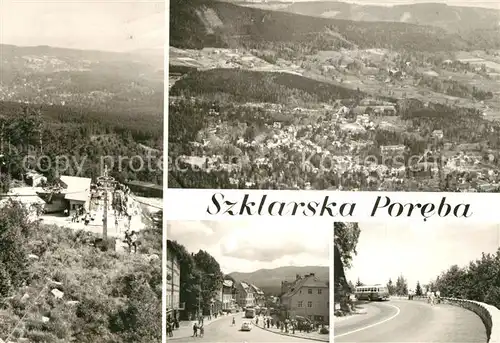 AK / Ansichtskarte Szklarska_Poreba_Schreiberhau Fliegeraufnahme Seilbahn  Szklarska_Poreba