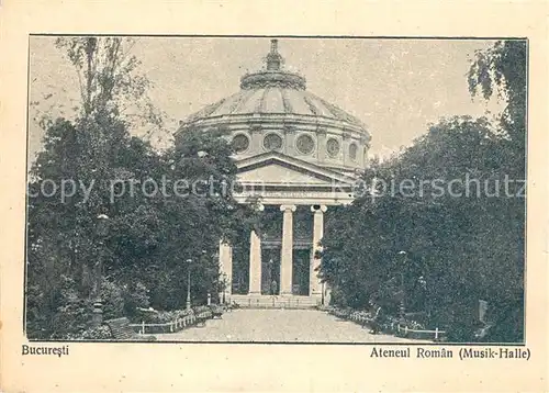 AK / Ansichtskarte Bukarest Ateneul Roman Musik Halle Bukarest