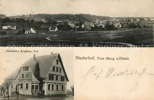 AK / Ansichtskarte Niederhof_Murg Gasthaus Allgaeuer Hof Niederhof Murg