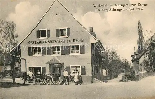 AK / Ansichtskarte Zaehringen_Freiburg_Breisgau Wirtschaft zur Krone Zaehringen_Freiburg