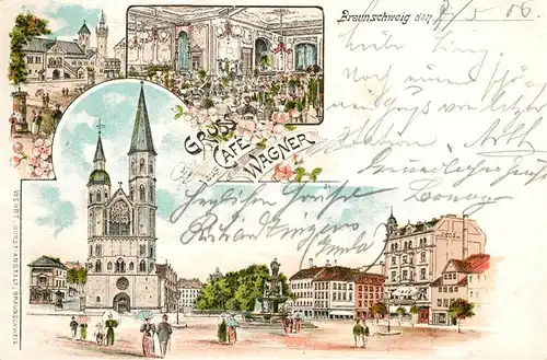 AK / Ansichtskarte Braunschweig Cafe Wagner  Braunschweig