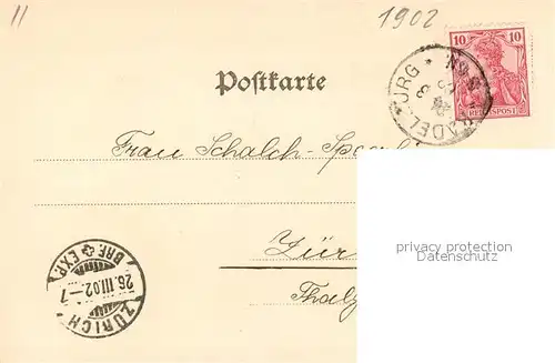 AK / Ansichtskarte Kadelburg Evangelische Kirche Zollhaus Kadelburg