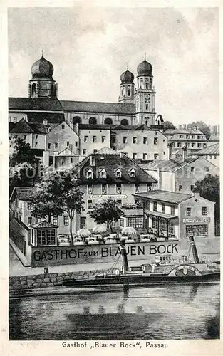 AK / Ansichtskarte Passau Gasthof Blauer Bock Passau