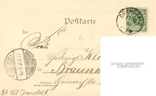 AK / Ansichtskarte Dransfeld Oberer Feuerteich Lange Strasse Kirche  Dransfeld