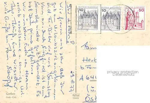 AK / Ansichtskarte Giessen_Lahn Dach Cafe Giessen_Lahn