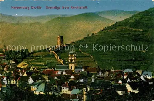 AK / Ansichtskarte Kaysersberg_Haut_Rhin Panorama mit Burg Kaysersberg_Haut_Rhin