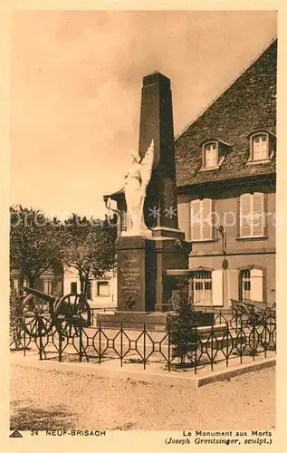 AK / Ansichtskarte Neuf Brisach Le Monument aux Morts Neuf Brisach